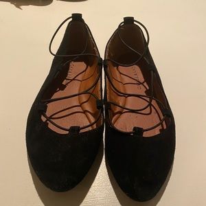 Lucky Brand black suede flats
